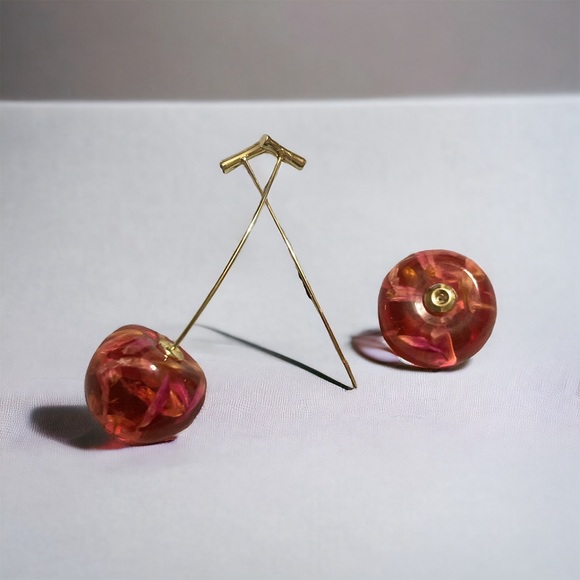 Cherry Stem Earrings - Picture 2 of 2